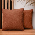 Dekorační povlak na polštář 35x35 cm v měděné barvě z texturované žinylkové tkaniny