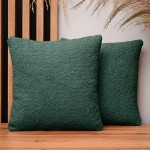 Dekorační povlak na polštář 35x35 cm ze zelené strukturované žinylkové látky