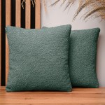 Dekorační povlak na polštář 35x35 cm ze žinylkové tkaniny v barvě šalvěje