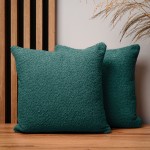 Dekorační povlak na polštář 40x40 cm v malachitové barvě z texturované žinylkové tkaniny