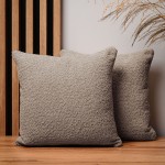 Dekorační povlak na polštář 40x40 cm v barvě cappuccino z texturované žinylkové tkaniny