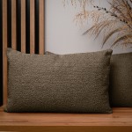 Dekorační povlak na polštář 40x60 cm z hnědé žinylkové tkaniny s texturou