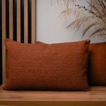 Dekorační povlak na polštář 40x60 cm v měděné barvě z texturované žinylkové tkaniny