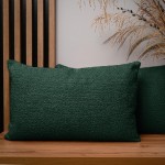 Dekorační povlak na polštář 40x60 cm v zelené barvě z texturované žinylkové látky