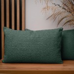 Dekorační povlak na polštář 40x60 cm v šalvějové barvě z texturované žinylkové tkaniny