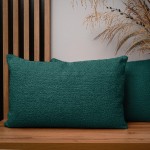 Dekorační povlak na polštář 40x60 cm v malachitové barvě z texturované žinylkové tkaniny