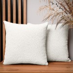 Dekorační povlak na polštář 45x45 cm z krémové žinylkové tkaniny s texturou