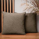 Dekorační povlak na polštář 45x45 cm z hnědé žinylkové tkaniny s texturou