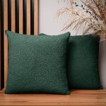 Dekorační povlak na polštář 45x45 cm v zelené barvě z texturované žinylkové látky