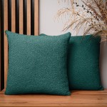 Dekorační povlak na polštář 45x45 cm v malachitové barvě z texturované žinylkové tkaniny