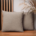 Dekorační povlak na polštář 45x45 cm v barvě cappuccino z texturované žinylkové látky