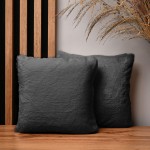 Dekorační povlak na polštář 30x30 cm v grafitové barvě imitující kožešinu