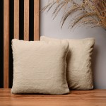 Dekorační povlak na polštář 30x30 cm z imitace kožešiny v pískové barvě