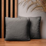 Dekorační povlak na polštář 30x30 cm v tmavě šedé barvě v imitaci kožešiny