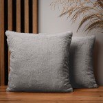 Dekorační povlak na polštář 40x40 cm v šedé barvě s imitací kožešiny