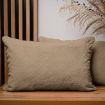 Dekorační povlak na polštář 40x60 cm ve světle hnědé barvě v imitaci kožešiny