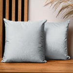 Dekorační povlak na polštář 40x40 cm z modré velurové látky