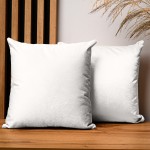 Dekorační povlak na polštář 40x40 cm z bílé velurové tkaniny