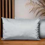 Dekorační povlak na polštář 40x60 cm z modré velurové látky