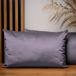 Dekorační povlak na polštář 40x60 cm z lila velurové látky