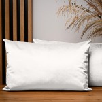 Dekorační povlak na polštář 40x60 cm z bílé velurové tkaniny