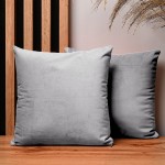 Dekorační povlak na polštář 30x30 cm z šedé velurové tkaniny