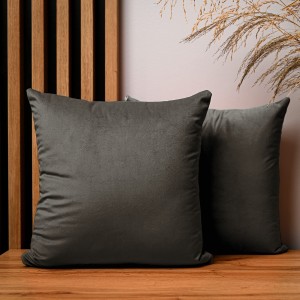 Dekorační povlak na polštář 40x40 cm z čokoládové velurové látky