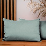 Dekorační povlak na polštář 40x60 cm z velurové látky v mátové barvě