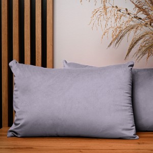 Dekorační povlak na polštář 40x60 cm z lila velurové látky