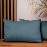 Dekorační povlak na polštář 40x60 cm z mořské velurové tkaniny