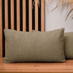 Dekorační povlak na polštář 40x80 cm z karamelově zbarvené strukturované žinylkové tkaniny