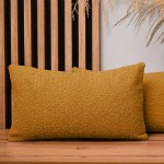 Dekorační povlak na polštář 40x80 cm z oranžové strukturované žinylkové látky