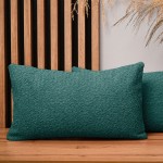 Dekorační povlak na polštář 40x80 cm v malachitové barvě z texturované žinylkové tkaniny