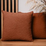 Dekorační povlak na polštář 50x50 cm v měděné barvě z texturované žinylkové tkaniny