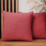 Dekorační povlak na polštář 50x50 cm v korálové barvě z texturované žinylkové látky