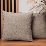 Dekorační povlak na polštář 50x50 cm v barvě cappuccino z texturované žinylkové tkaniny