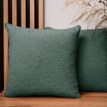 Dekorační povlak na polštář 55x55 cm v šalvějové barvě z texturované žinylkové tkaniny