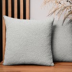 Dekorační povlak na polštář 55x55 cm ze světle šedé strukturované žinylkové tkaniny