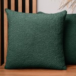 Dekorační povlak na polštář 60x60 cm v zelené barvě z texturované žinylkové látky