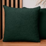 Dekorační povlak na polštář 60x60 cm v lahvově zelené barvě z texturované žinylkové tkaniny