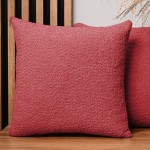 Dekorační povlak na polštář 60x60 cm v korálové barvě z texturované žinylkové látky