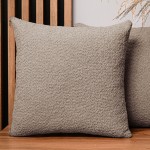 Dekorační povlak na polštář 60x60 cm v barvě cappuccino z texturované žinylkové tkaniny