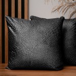 Dekorační povlak na polštář 45x45 cm z šedé velurové látky s texturou "kapek"