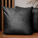 Dekorační povlak na polštář 50x50 cm z šedé velurové tkaniny s texturou "kapek"