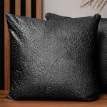 Dekorační povlak na polštář 55x55 cm z šedé velurové látky s texturou "kapek"