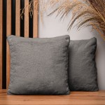 Dekorační povlak na polštář 35x35 cm v tmavě šedé barvě v imitaci kožešiny