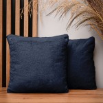 Dekorační povlak na polštář 35x35 cm v tmavě modré barvě v imitaci kožešiny