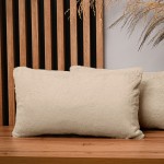 Dekorační povlak na polštář 30x50 cm z imitace kožešiny v pískové barvě