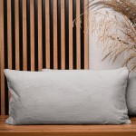 Dekorační povlak na polštář 40x80 cm v šedé barvě s imitací kožešiny