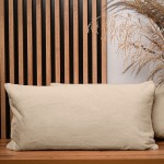 Dekorační povlak na polštář 40x80 cm z imitace kožešiny v pískové barvě